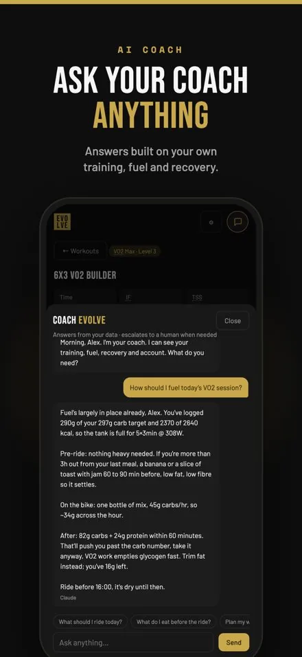 Ask your AI coach anything